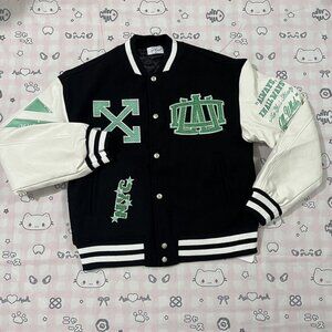 Off-White Black And White Baseball Jacket